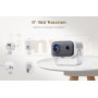 Videoprojecteur【Auto Keystone /360° Rotating/Remote Focus】 25000Lux 1080P Mini Projecteur WIFI6 Bluebooth Projecteur Video 70% Z