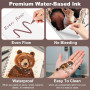 Funnasting Feutre Acrylique, 12 Brun tons marrons Pro Couleur série feutres acrylique Set pour la peinture sur roche, verre, tas