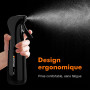 GRIFEMA Pulvérisateur d’Eau 200 ml Noir – Brume Fine, Spray Réutilisable sans BPA pour Cheveux, Plantes, Visage et Nettoyage, GE