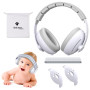SOGUDE Casque Bébé Anti-Bruit 2 en 1, Bébés et Tout-Petits jusqu'à 60 Mois, Certifié CE, Confortable et Réglable, Blanc