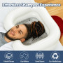 Bac a Shampoing Domicile Gonflable, Bac pour Laver Les Cheveux avec Pommeau de Douche, Sac à Eau et 1m Tuyau de Vidange, Lavabo 
