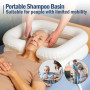 Bac a Shampoing Domicile Gonflable, Bac pour Laver Les Cheveux avec Pommeau de Douche, Sac à Eau et 1m Tuyau de Vidange, Lavabo 