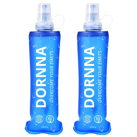 DORNNA® Gourde Souple Sans BPA 2PCS - Flasque Running, Soft Flask, Bouteille d'eau pour Sport Utilisation Hydratation en Extérie