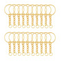 100 pièces Anneau Porte Cle,Or Porte Cles Porte Clé Doré 25 mm Anneaux de Porte-clé en Acier Métal Anneaux de Porte-clé, pour Fa