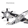 Amazon Basics Set de poinçon à cuir avec rotatif et embouts multi tailles, Argent