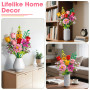 Bouquet de Fleurs à Construction, 11 Fleurs Déco Artificielles en Briques avec 5 Roses, 765 Pièces, Cadeau Femme Fête des Mères 