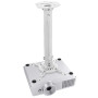 deleyCON Support de Plafond Universel pour Projecteur +- 15° d'Inclinaison - Rotation à 360° - Jusqu'à 13,5Kg - Hauteur Réglable