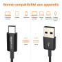 Amazon Basics Cable Charge Rapide USB-C vers USB-A 2.0 (0.9 m) Noir