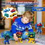 Quantum Heroes DINOSTER Robot Transforming 2 en 1 Raptor Tron, 7,48 Pouces, Jouets Transformable pour Enfants, Jouets Transformi