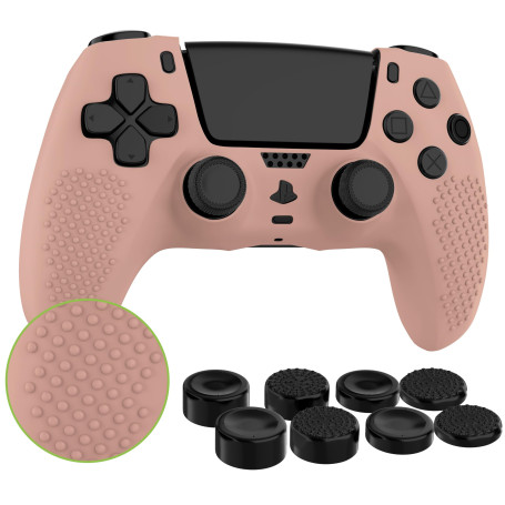 MyGadget Housse Silicone Compatible avec Manette PS5 - INCL. 8 Capuchons pour Joysticks (Petits | Grands) - Coque pour PlayStati