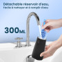 AUIEI Jet Dentaire Hydropulseur Portable Water Flosser, Irrigateur Oral 5 Modes et 8 Buses,Réservoir 300ML, USB Chargé, Étanche 