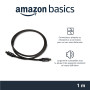 Amazon Basics Câble Optique Audio numérique TOSLINK 1 m, Noir