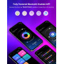 Ruban Led 15m, Led Chambre, RGB Bande Led Lumineuse Contrôlé par APP Bluetooth ou Télécommande, Synchroniser avec Rythme de Musi