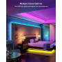 Ruban Led 15m, Led Chambre, RGB Bande Led Lumineuse Contrôlé par APP Bluetooth ou Télécommande, Synchroniser avec Rythme de Musi
