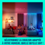 WiZ Ampoule LED connectée A60, Multicolore et Blanc ajustable, Culot E27, Équivalent 60 W, 2200-6500 K, 806 lumens, Intensité ré