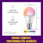 WiZ Ampoule LED connectée A60, Multicolore et Blanc ajustable, Culot E27, Équivalent 60 W, 2200-6500 K, 806 lumens, Intensité ré