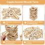 DASIAUTOEM Français Jeu de Tour de Blocs Coquins, 48 Pièces Jeu Coquin de Tour Infernale pour Adultes, Blocs Empilables en Bois,