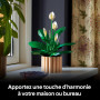 LEGO Botanicals Les Fleurs de Lune - Set de Plante Artificielle en Pot pour Adulte - Fausses Fleurs Blanches & Boutons - Décorat