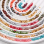 EuTengHao Perles de Rocaille en Verre 8/0 pour Kit de Fabrication de Bracelets, Colliers, Bijoux - 3mm, 48 Couleurs, Dépoli et L