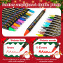 Betem 24 Couleurs Feutre Acrylique à Double Pointe, Stylo Marqueur Peinture Acrylique pour Bois, Toile, Pierre, Tissu, Peinture 