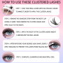 LUFFLOK 640pcs Kit Extension Cils Individuels, 30D+40D+50D+60D Faux Cils, Faux Cils Bouquet Volume Russian D Curl DIY Extensions