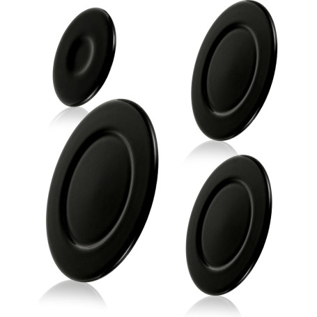 Caches de brûleurs améliorés pour cuisinières à gaz, lot de 4 pièces de rechange pour couvercles métalliques pour cuisinières Sa
