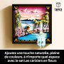 LEGO Art Les Cerisiers en Fleurs - Maquette Miniature DIY pour Adulte - Décoration Murale 3D - Cadre Vitrine du Mont Fuji, Fleur