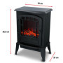 Cheminée murale électrique décorative Classic Fire Torino Noir 2000 W