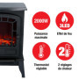 Cheminée murale électrique décorative Classic Fire Torino Noir 2000 W