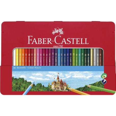 Crayon Faber-Castell 115886 Rouge Multicouleur (36 Pièces)