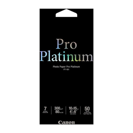 Canon Papier photo 4 × 6 (10 × 15 cm) Pro Platinum PT-101 - 50 feuilles