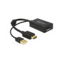 DeLOCK 0.245m HDMI+USB2.0-A/DisplayPort 0,254 m HDMI + USB Noir