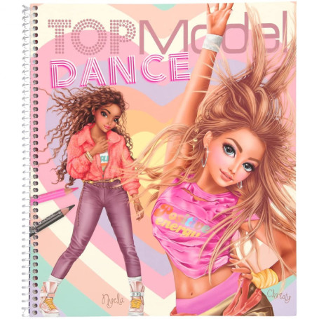Album a colorier avec stickers - Top Model - Depesche