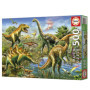 Puzzle 500 pcs - Cour jurassique