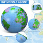 8 Pièces Globe Gonflable PVC Globe Terrestre Gonflable Globe de Balle pour Jouer à la Plage ou l'enseignement,16 Pouces