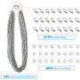 TEEUCNY Maillons de Chaîne pour la Fabrication de Bijoux DIY, 12 M Acier inoxydable Argenté Chaîne de câble de liaison, 60 Annea