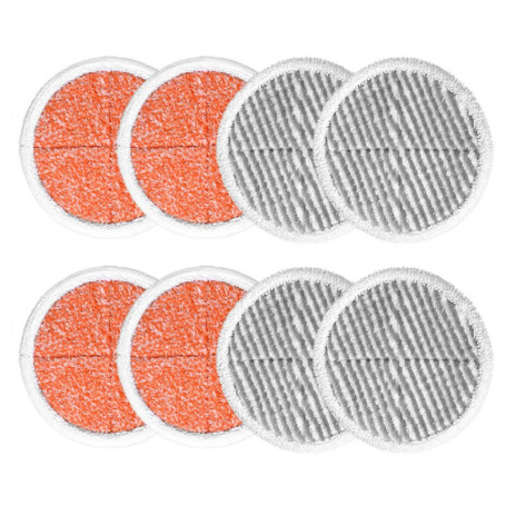 KEEPOW Lingettes de nettoyage de rechange pour balai Bissell Spinwave 20522 2039A 2124 (4 orange + 4 gris)