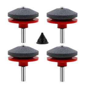 SIYI-XIU 4 Pièces Affuteur Lame Tondeuse Gazon Universel Aiguiseur de Tondeuse Accessoires pour Tondeuses avec 1Pcs Kit D'équili