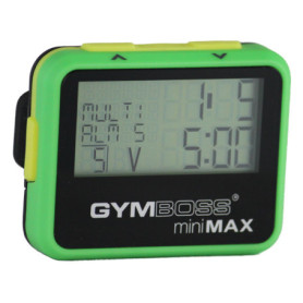 Gymboss miniMAX Minuteur d’intervalle et chronomètre – Coque Vert/Jaune softcoat