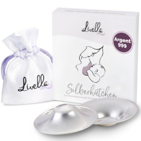 Livella | Coupelles d’allaitement en argent 999 | Fabriquées en Allemagne | Soulagement pour mamelons douloureux | Favorisent la