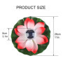 jindaaudio 4 Pièces Lampe Lotus de Bassin Flottant, Lampes Solaires à Capteur de lumière, Lampes de Pelouse étanches Extérieures
