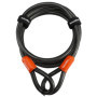ValueMax Câble Antivol Vélo 213 cm x 12 mm, Antivol Vélo de Sécurité avec Revêtement PVC, Double Boucle Tressée, pour Cadenas, A