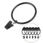 OOTSR Draperie Rideau Clips avec des Anneaux (Φ50mm, Set de 16) - Antirouille Mat Acier Inoxydable Tringle à Rideau Anneaux Clip