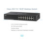 Cisco Commutateur non géré SG110-16HP avec 16 Ports Gigabit Ethernet (GbE), plus 64 W PoE, protection à vie limitée (SG110-16HP-