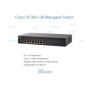 Cisco Commutateur géré SF350-08 avec 8 Ports 10/100, protection à vie limitée (SF350-08-K9-EU)
