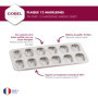 GOBEL - Plaque de 12 madeleines - Fer blanc - Dimensions : 39,5 x 20 x 1,7 cm - Empreinte : 8 cm – Fabriquée en France