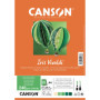 CANSON Iris Vivaldi - Paquet 25 feuilles de papier couleur A4 - 240g/m² - Assortiment de vert