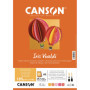 CANSON Iris Vivaldi - Paquet 25 feuilles de papier couleur A3 - 185g/m² - Assortiment jaune/rose/rouge
