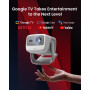 JMGO N1S 4K Mini Videoprojecteur, Triple Laser, 1100 ISO Lumens, Gimbal Instantané Autofocus, Google TV, Netflix, 110% BT.2020, 