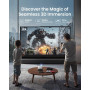 JMGO N1S 4K Mini Videoprojecteur, Triple Laser, 1100 ISO Lumens, Gimbal Instantané Autofocus, Google TV, Netflix, 110% BT.2020, 